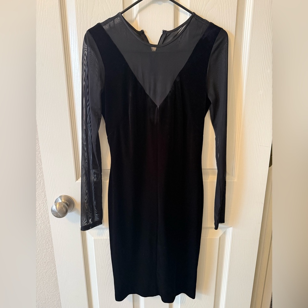 Mango Black Long Sleeve Dress